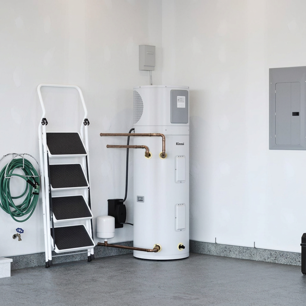 Heat pump water heater installed by LaCroix Heating and Cooling